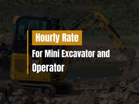 mini excavator hourly rate near me|mini excavator and operator cost.